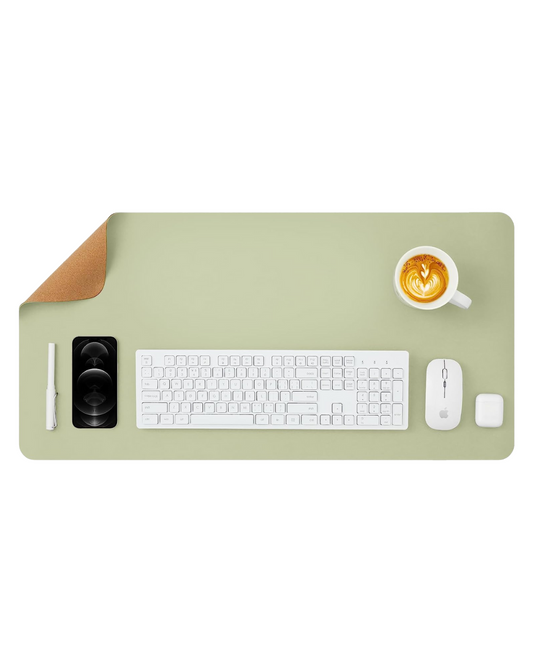 Cork Dual-Sided Desk Mat - Large Office & Home Desk Pad for Organization