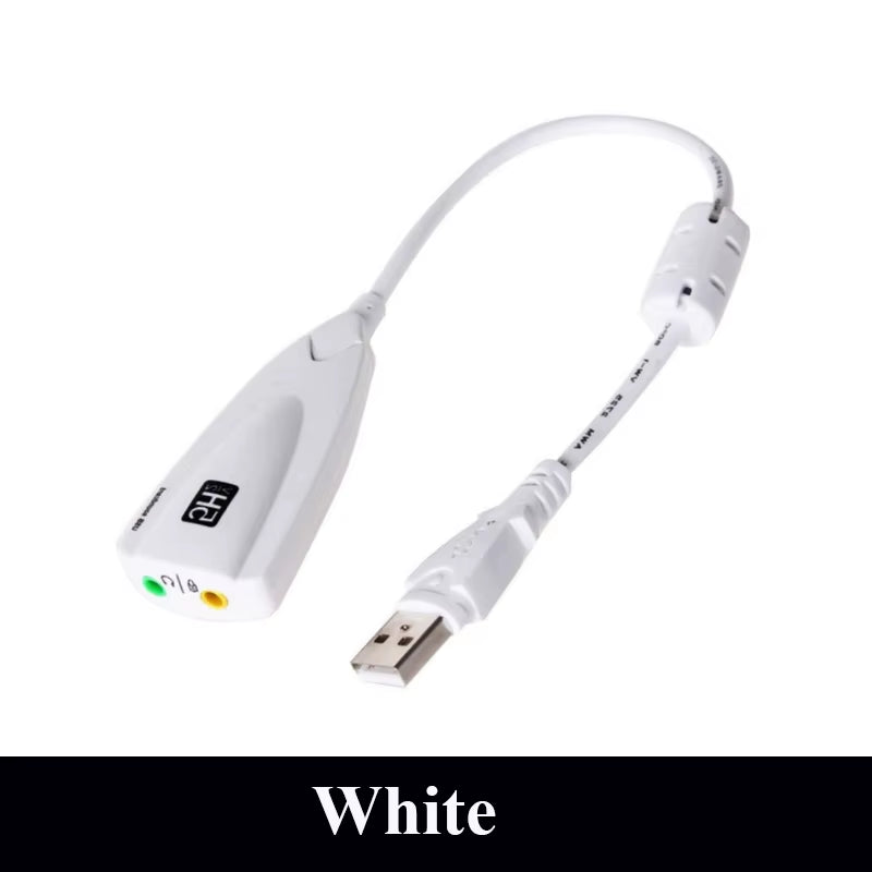 5HV2 Stereo 7.1 Channel with Cable Sound Card USB Sound Card Computer Games Dedicated External High-End Sound Card