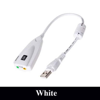 5HV2 Stereo 7.1 Channel with Cable Sound Card USB Sound Card Computer Games Dedicated External High-End Sound Card