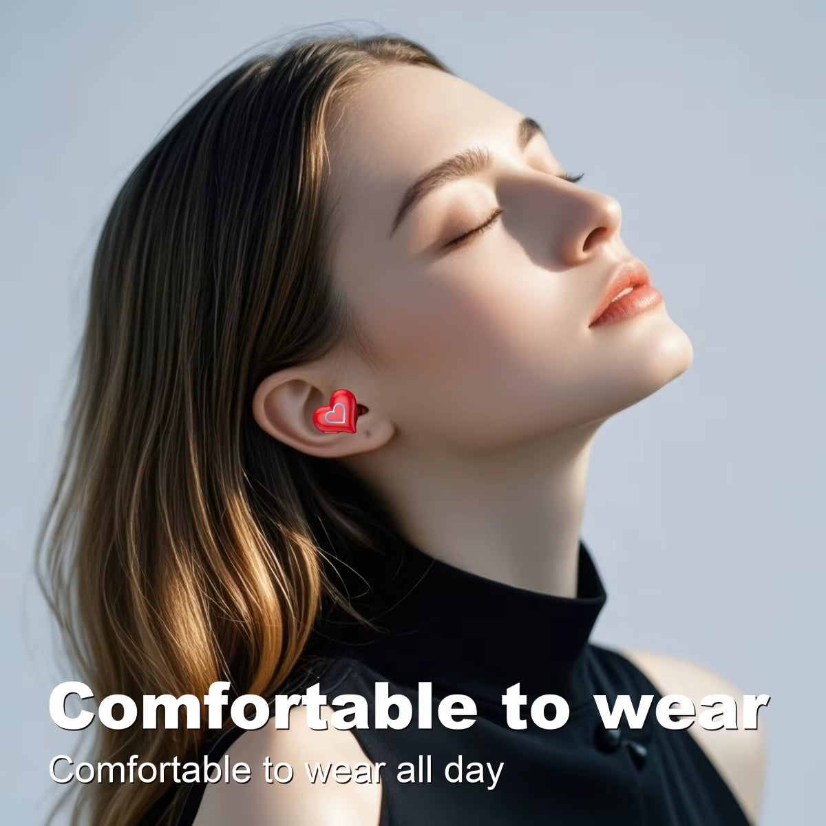 New Heart Shaped Wireless Bluetooth Headphones Wireless Earbuds Cute Music Headphones Pretty Girls like Bluetooth Headphones