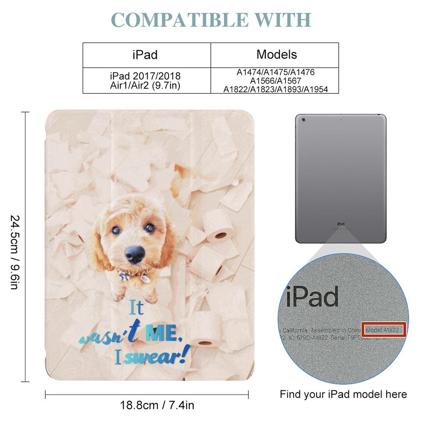 iPad Case with Pencil Holder(One-sided Printing)