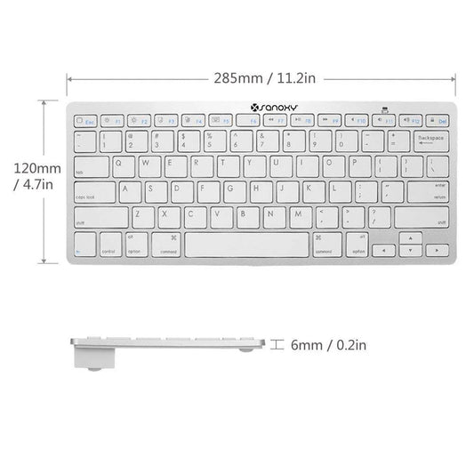 Slim Wireless Keyboard for Ios, Android, Windows and Mac (Compatible with Bluetooth Devices)