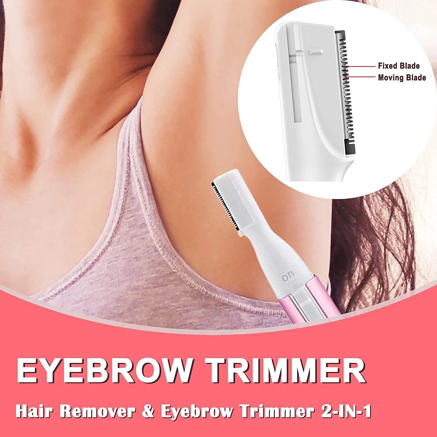 Eyebrow Hair Trimmer, Women Electric Hair Remover Eyebrow Shaper Portable Facial Hair Razor, Gift for Women
