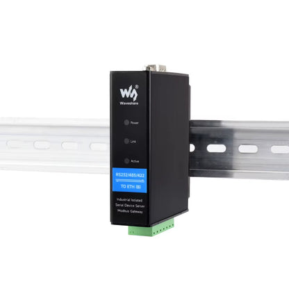Poe Optional Metal Alloy Industrial Serial Server RS232 RS422 RS485 to RJ45 Ethernet TCP/IP to Serial Server