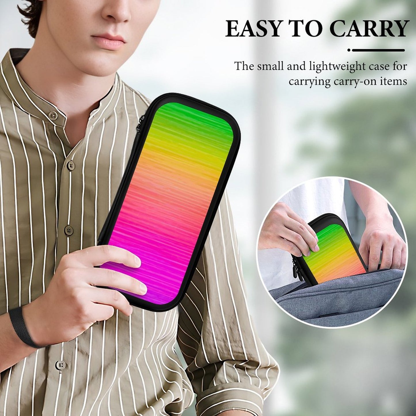 Travel Case – Rainbow Static