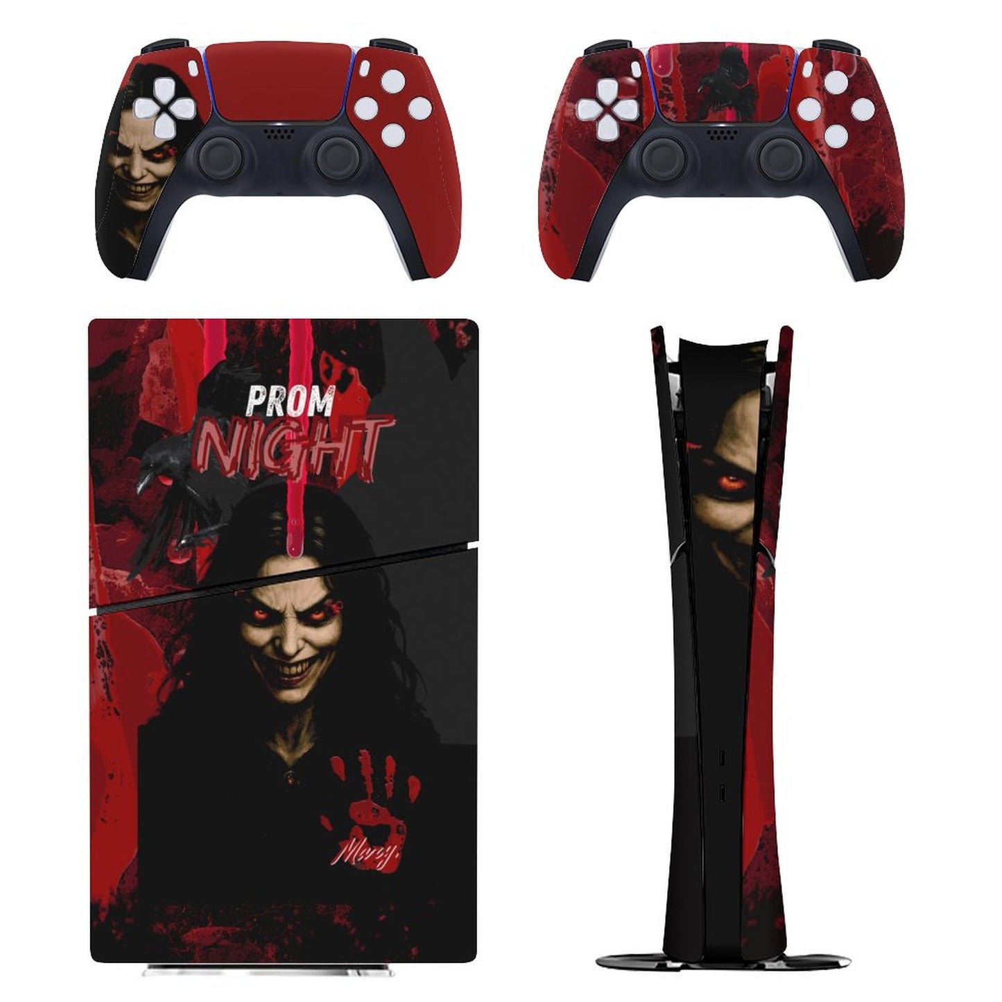 Console Skin Kit – Queen of the Scream – Compatible with PlayStation 5 Slim Digital Edition