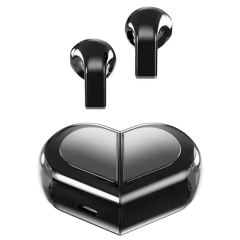 K520 Wireless Earphones Stereo Earbuds with Rotatable Heart-Shaped Low Latency Charger Suitable for Mobile Phones and Tablets