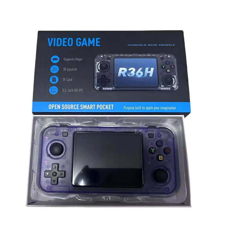 R36H Handheld Game Console 3.5-Inch IPS Screen Linux RK3326 Retro 64/128GB Open-Source Linux System Classic Game Consoles