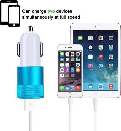 Car Charger,  3.4A 2 Pack USB Smart Port Charger Compatible with Iphone 16 15 14 13 12 11 SE X 8 7 Pro, Pro Max, Plus, Samsung Galaxy S24 S23 S22 S21 S10 plus Note 20, LG, Pixel, Ipad Pro