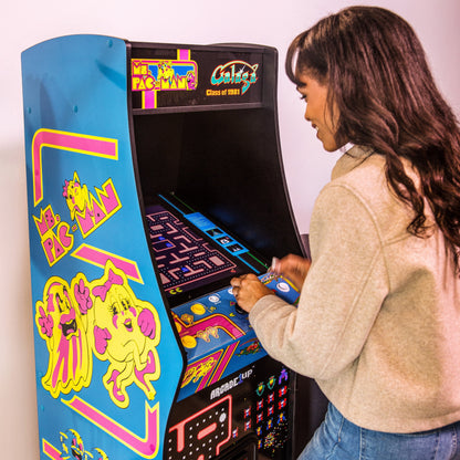 Ms. PAC-MAN & GALAGA Class of '81 Deluxe Arcade Game with WIFI, 12 Classic Games, and 17-Inch Screen