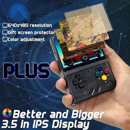Mini plus Game Console 3.5Inch IPS Screen Retro Gaming Console 3000Mah Game Console Video Player for  Mini plus V3