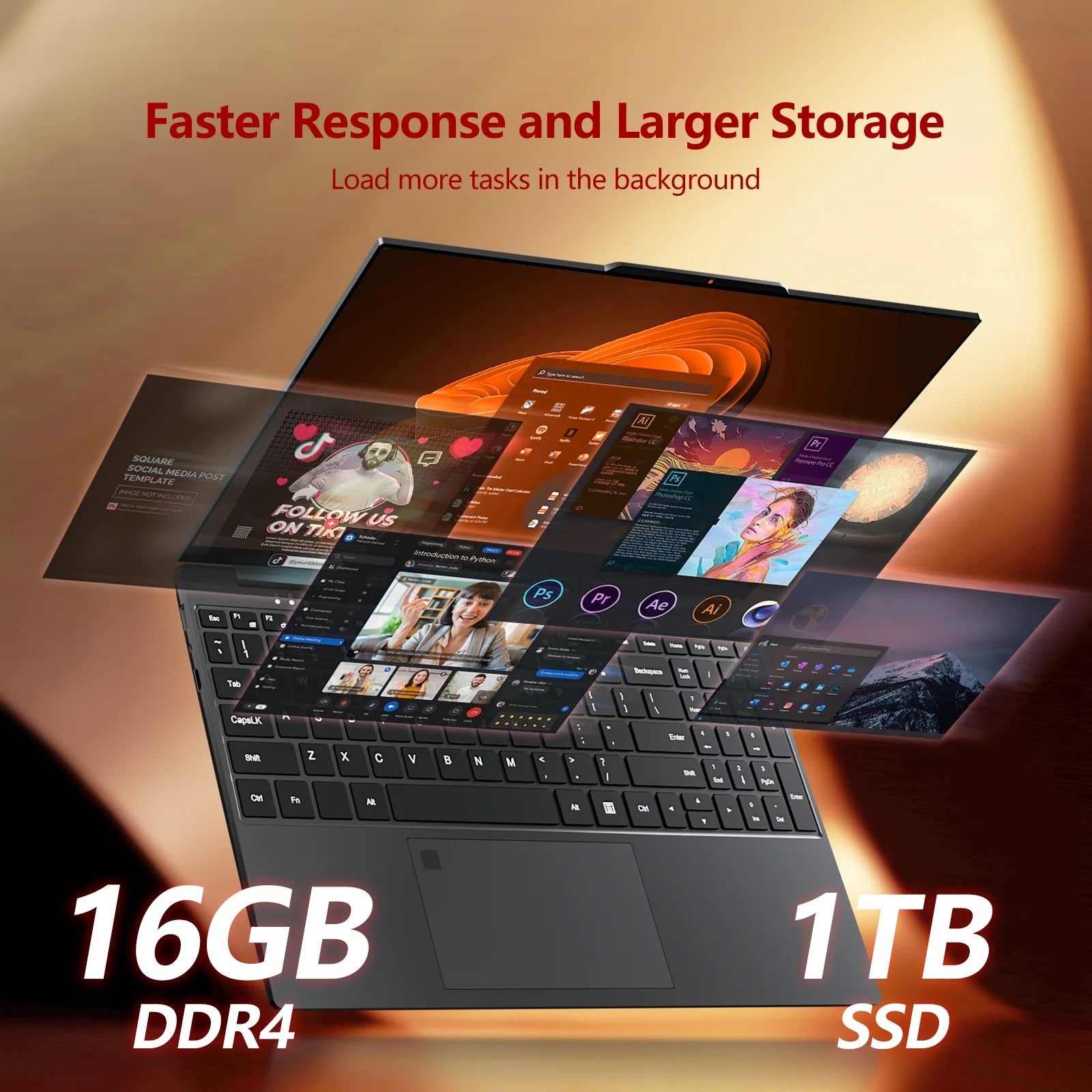 2025 Gaming Laptop,Narrow Bezel 15.4 Inch Laptop Computer with N150 Processor(Up to 3.6Ghz) 16GB RAM 1TB SSD FHD Premium Laptop,Wifi 5,BT 4.2,Fingerprint Unlocking,Backlit Keyboard, Win 11 Pro