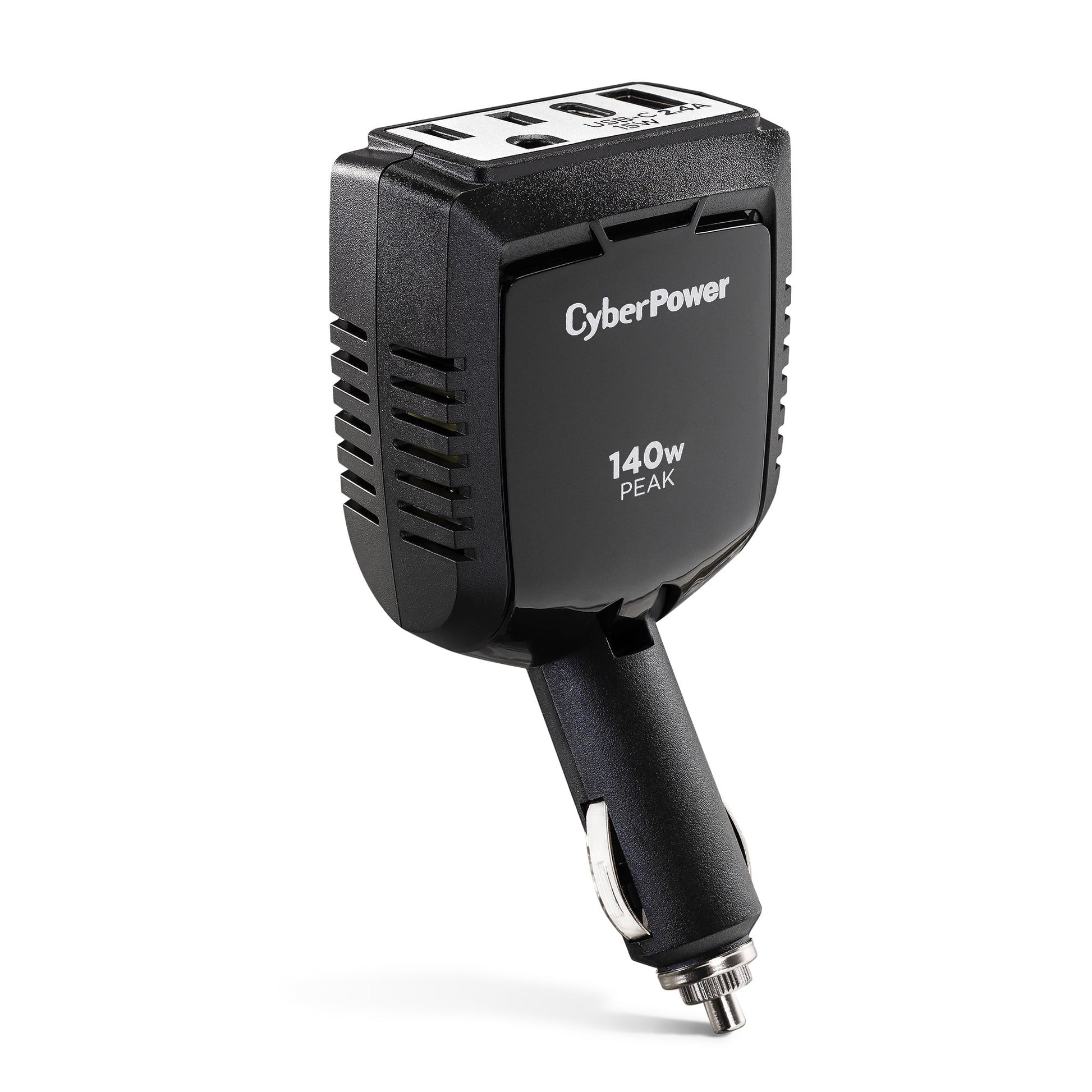 M140BUC 140W Power Inverter - 1 AC Outlet, USB-C & USB-A Ports, Black