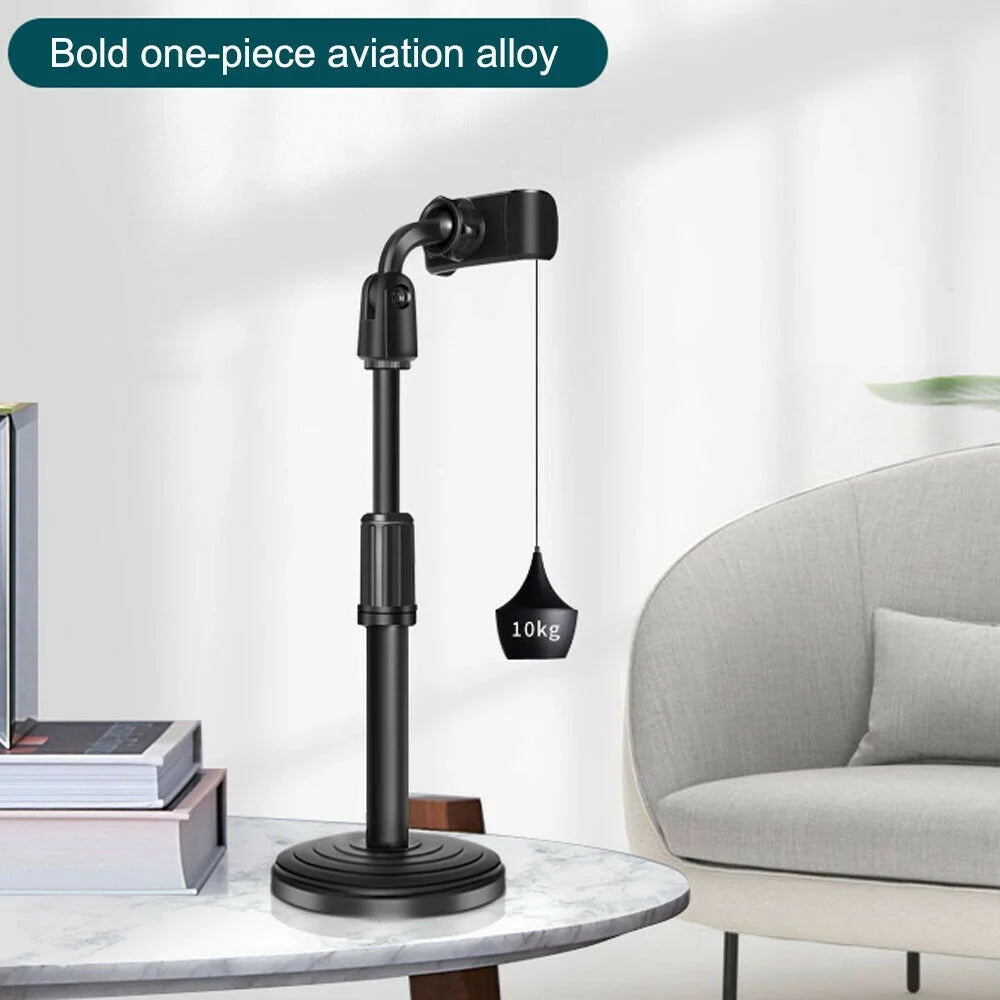 360° Adjustable Desktop Cell Phone Stand , Stabilize Stand Holder for Mobile Phone (All Size) , Black