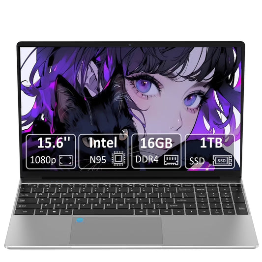 " 15.6"" Laptop, Intel Gen N95, 16GB RAM, 1TB Storage, FHD Display, Fingerprint Reader, Backlit Keyboard"