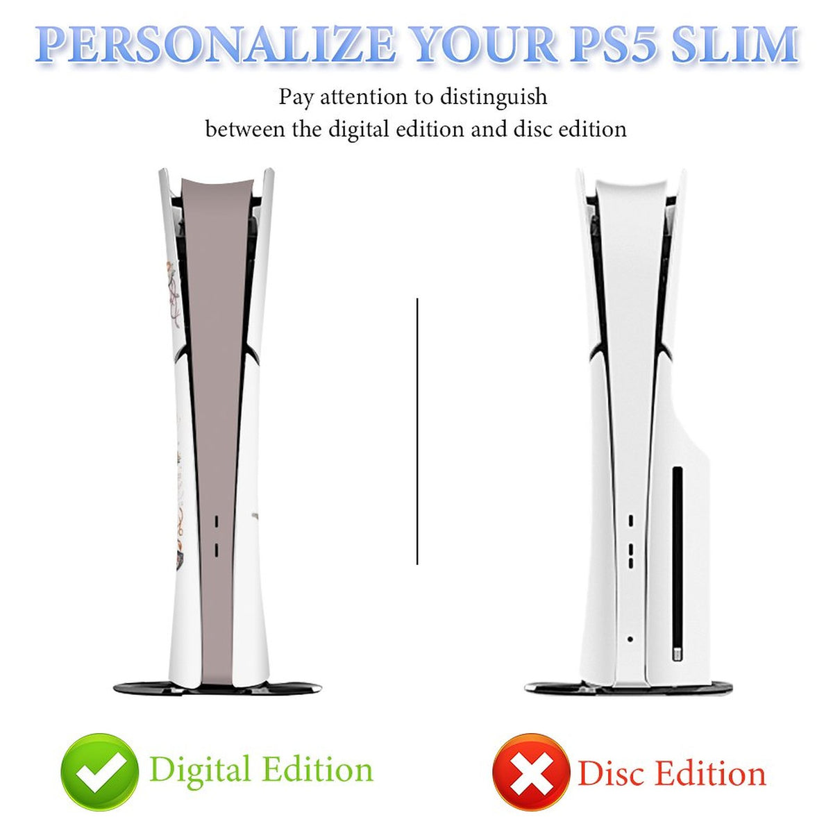 Console Skin Kit – Cursed Cuddles – Compatible with PlayStation 5 Slim Digital Edition