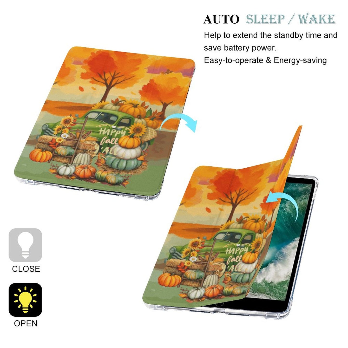 Tablet Case with Pencil Holder – Pumpkin Haul