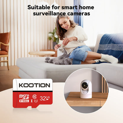 KOOTION High-Speed TF microSD Card Multi-Pack – UHS-I U1 C10 Memory Cards with SD Adapter, Full HD 1080P Recording, Up to 90MB/s Read, For Phones, Cameras, Drones & Dash Cams