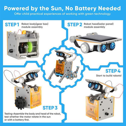 12-in-1 Solar Robot STEM Kit - Educational Science Toy for Kids Ages 8-13