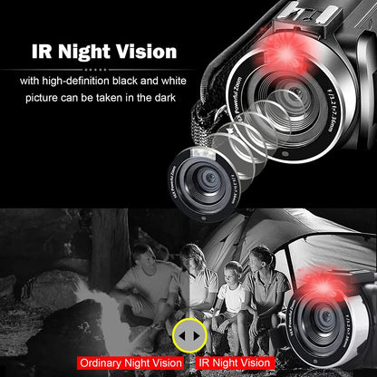 4K Camcorder Vlogging Camera for Youtube Ultra HD 4K 48MP Video Camera with Microphone & Remote Control Wifi Digital Camera 3.0" IPS Touch Flip Screen IR Night Vision 2 Batteries