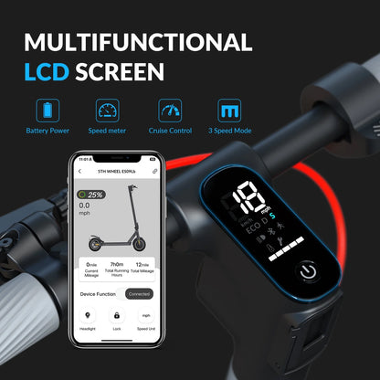 W09S 350W Electric Scooter with Turn Signal, 8.5” Solid Tires, 18Mph & 20Miles Range, Folding Commuting E-Scooter for Adults with APP Control