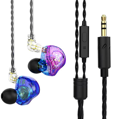 Original QKZ AK6 Copper Driver Hifi Wired Earphone 3.5MM Race Sport Headphone Bass Stereo Headset Music Earbuds in Ear with Mic