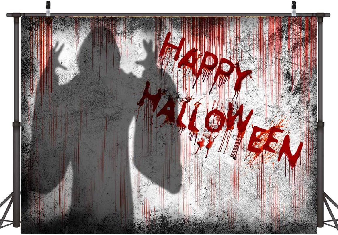 7X5Ft Bloody Halloween Backdrop Halloween Horror Photography Background for Party Decorations Trick or Treat Banner for Photo Booth 066