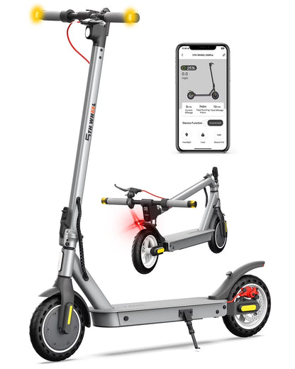 W09S 350W Electric Scooter with Turn Signal, 8.5” Solid Tires, 18Mph & 20Miles Range, Folding Commuting E-Scooter for Adults with APP Control
