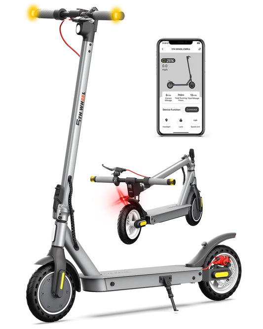 W09S 350W Electric Scooter with Turn Signal, 8.5” Solid Tires, 18Mph & 20Miles Range, Folding Commuting E-Scooter for Adults with APP Control