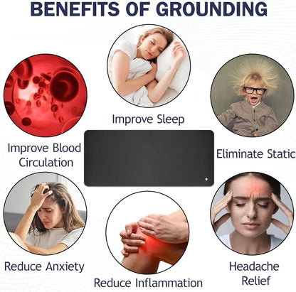 30X60CM Grounding Mat for Improves Sleep Earth Grounding Pad for Energy Pain Relief Inflammation Enhanced Circulation