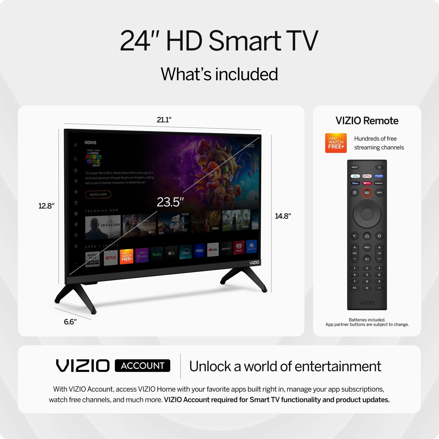 24” Class HD 720P LED Smart TV (VHD24M-08)