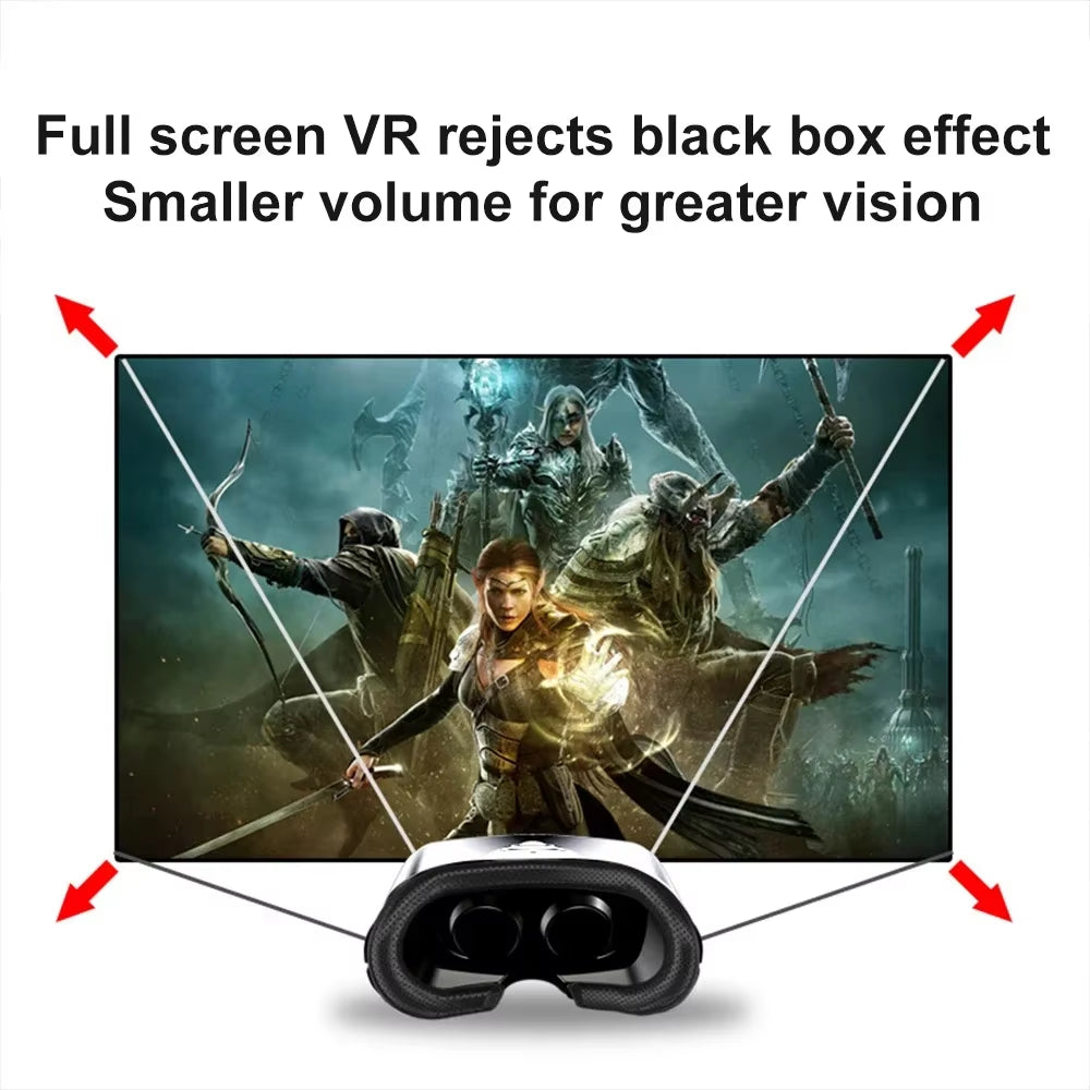 VR Virtual Reality 3D Smart Glasses Stereo Helmet Headset with Remote Controller for IOS Android Smartphones Virtual World 7"