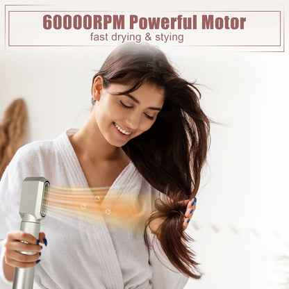 Hot Air Brush 5 in 1 Hair Dryer Brush Blow Dryer Brush Detachable Hair Dryer Styler Set Champagne