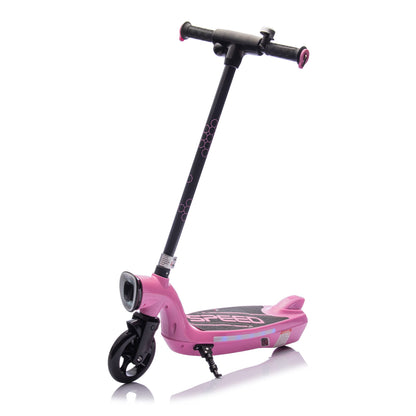 Kids Electric Scooter - 5.59-6.84 MPH, LED Lights, Rear Brake, Kickstand, Ages 6+