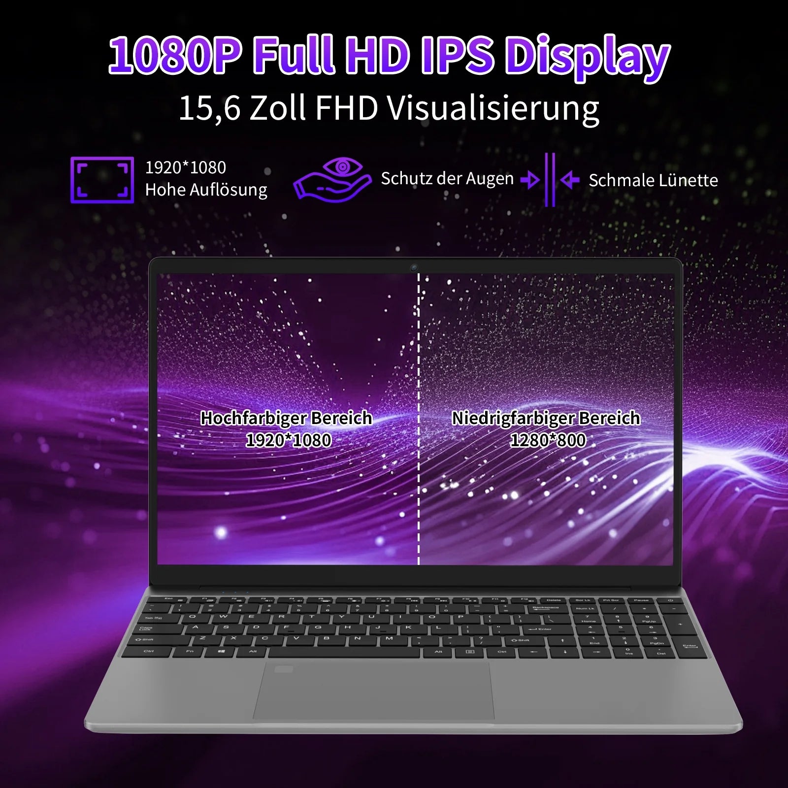 " 15.6"" Laptop, Intel Gen N95, 16GB RAM, 1TB Storage, FHD Display, Fingerprint Reader, Backlit Keyboard"
