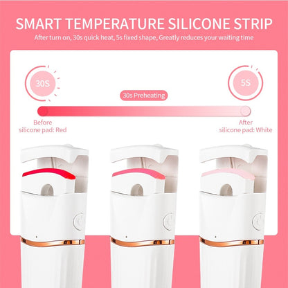 Electric Smart Heated Eyelash Curler Makeup Long Lasting Lashes Curl Beauty Tool