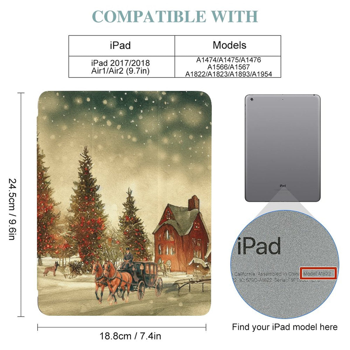 Tablet Case with Pencil Holder – Home for Christmas