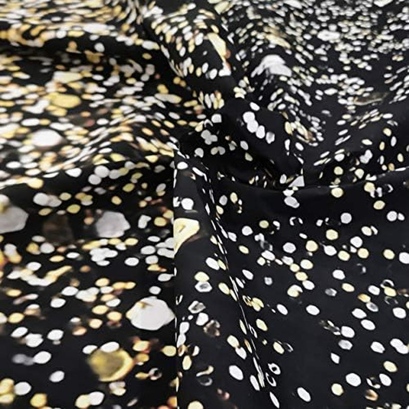 Black and Gold Backdrop Gold Spots Backdrop Vinyl Photography Backdrop Vintage Background for Family Birthday Party Newborn Studio Props 11547(8X6Ft)