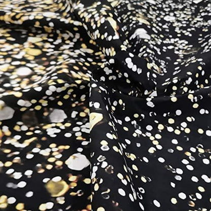 Black and Gold Backdrop Gold Spots Backdrop Vinyl Photography Backdrop Vintage Background for Family Birthday Party Newborn Studio Props 11547(8X6Ft)