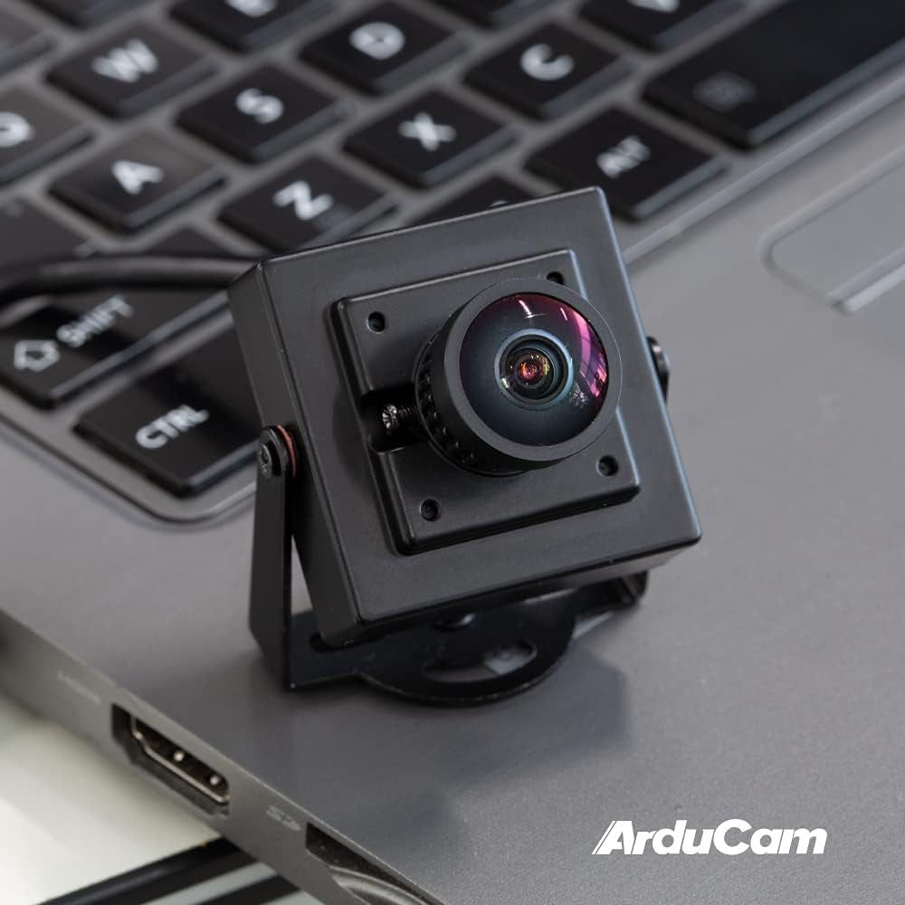 16MP Wide Angle USB Camera with Metal Case, 1/2.8" CMOS IMX298 Mini UVC USB2.0 4K Video Webcam with Microphone, with 3.3Ft/1M Cable for Laptop