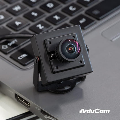 16MP Wide Angle USB Camera with Metal Case, 1/2.8" CMOS IMX298 Mini UVC USB2.0 4K Video Webcam with Microphone, with 3.3Ft/1M Cable for Laptop