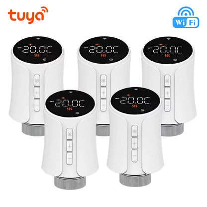 Tuya Smart Thermostat Radiator Actuator TRV Wifi Thermostatic Valve Heating Smart Valvetemperature Controller Alexa Google Home