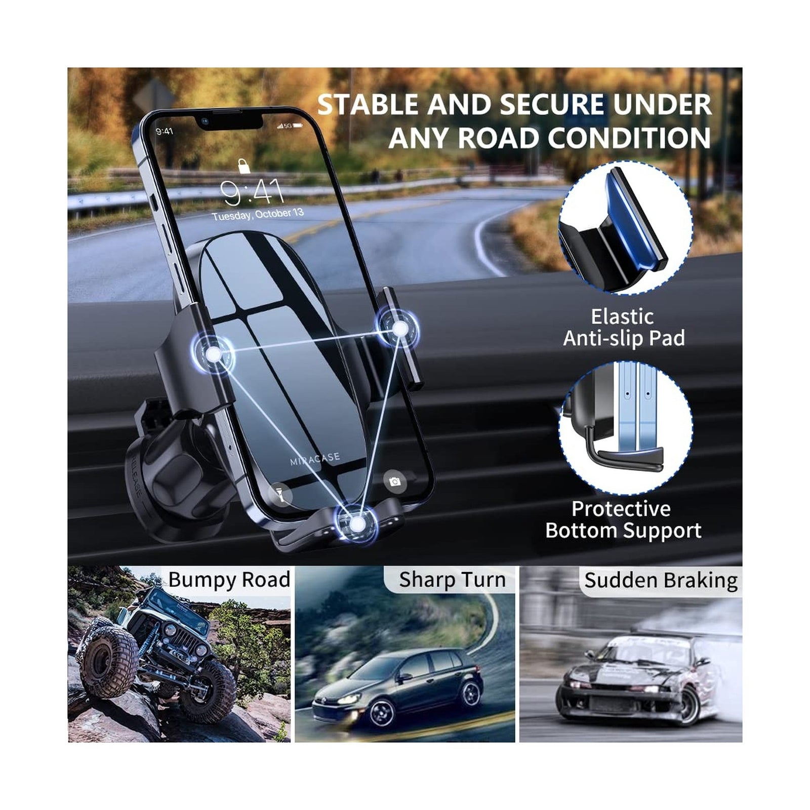[Upgraded-2Nd Generation] Miracase Universal Phone Holder for Car, Air Vent C...