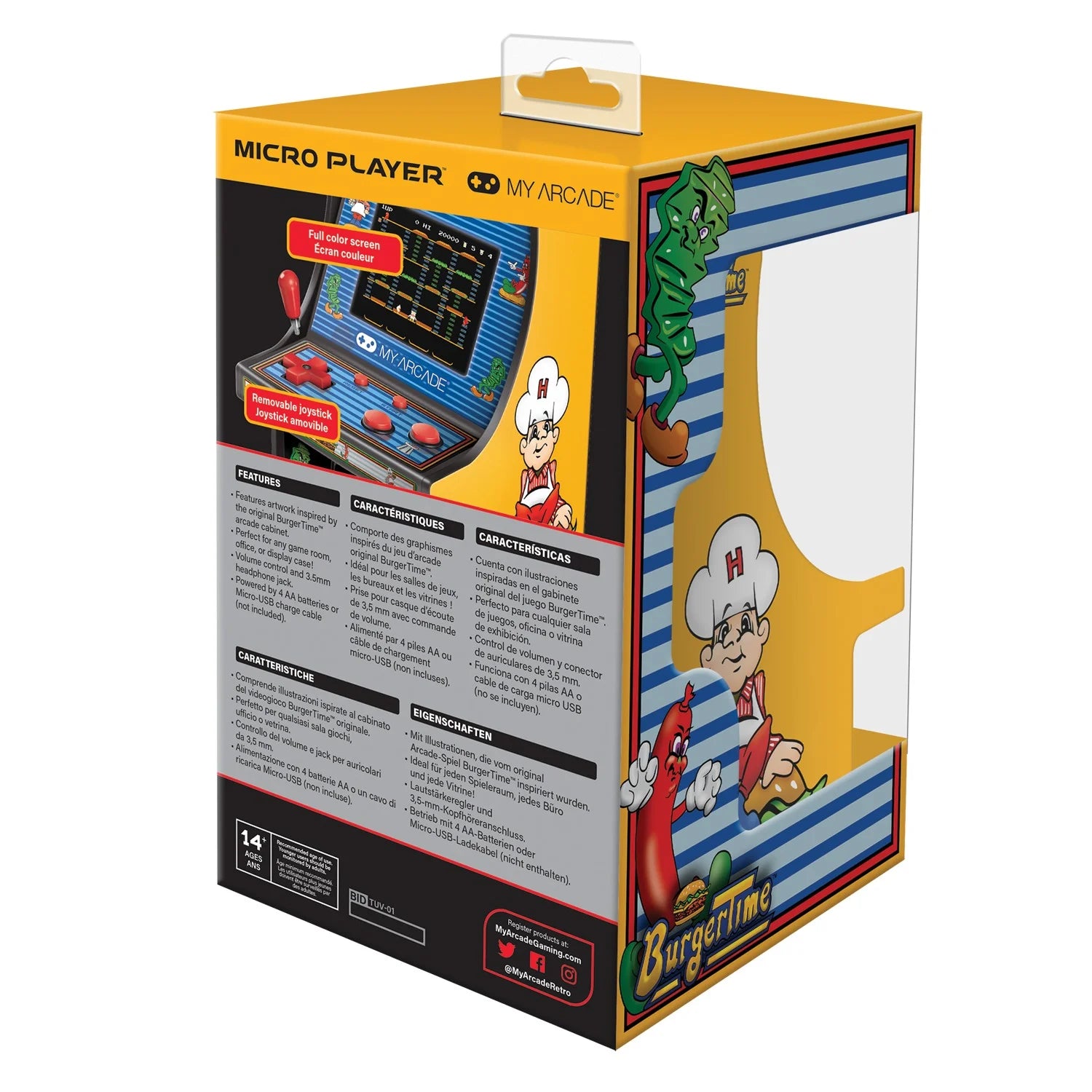 6" Retro Burgertime Micro Arcade