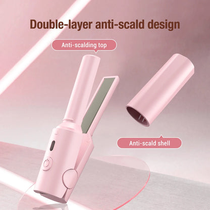 USB Portable Mini Hair Straightener Curler Professional Hair Straightening Curling Irons Women Hair Wave Flat Iron Styling Tools