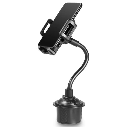 Cell Phone Holder for Car, Universal Adjustable Gooseneck Cup Holder Cradle Car Mount for Iphone Xs/Xs Max/Xr/8/7 Plus/Ipod Touch (Black)