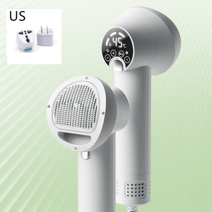 Smart Pet Hair Dryer - Silent Grooming Blow Dryer with Comb for Dogs & Cats (Safe & Gentle)