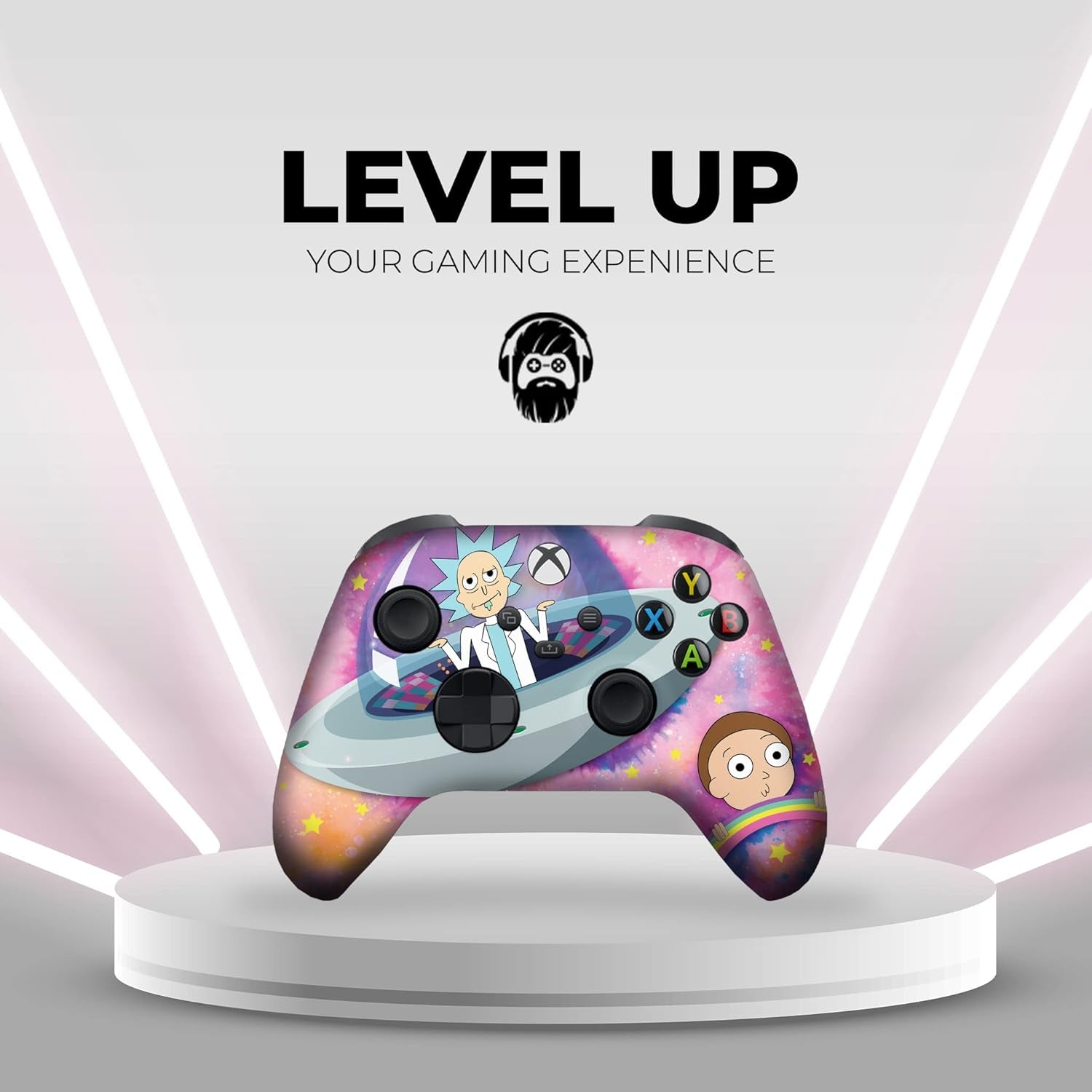 Schwifty Rickky & Mortty Custom X-Box Controller Wireless Compatible with X-Box One/Series X/S Proudly Customized in USA with Permanent HYDRO-DIP Printing (NOT JUST a SKIN)