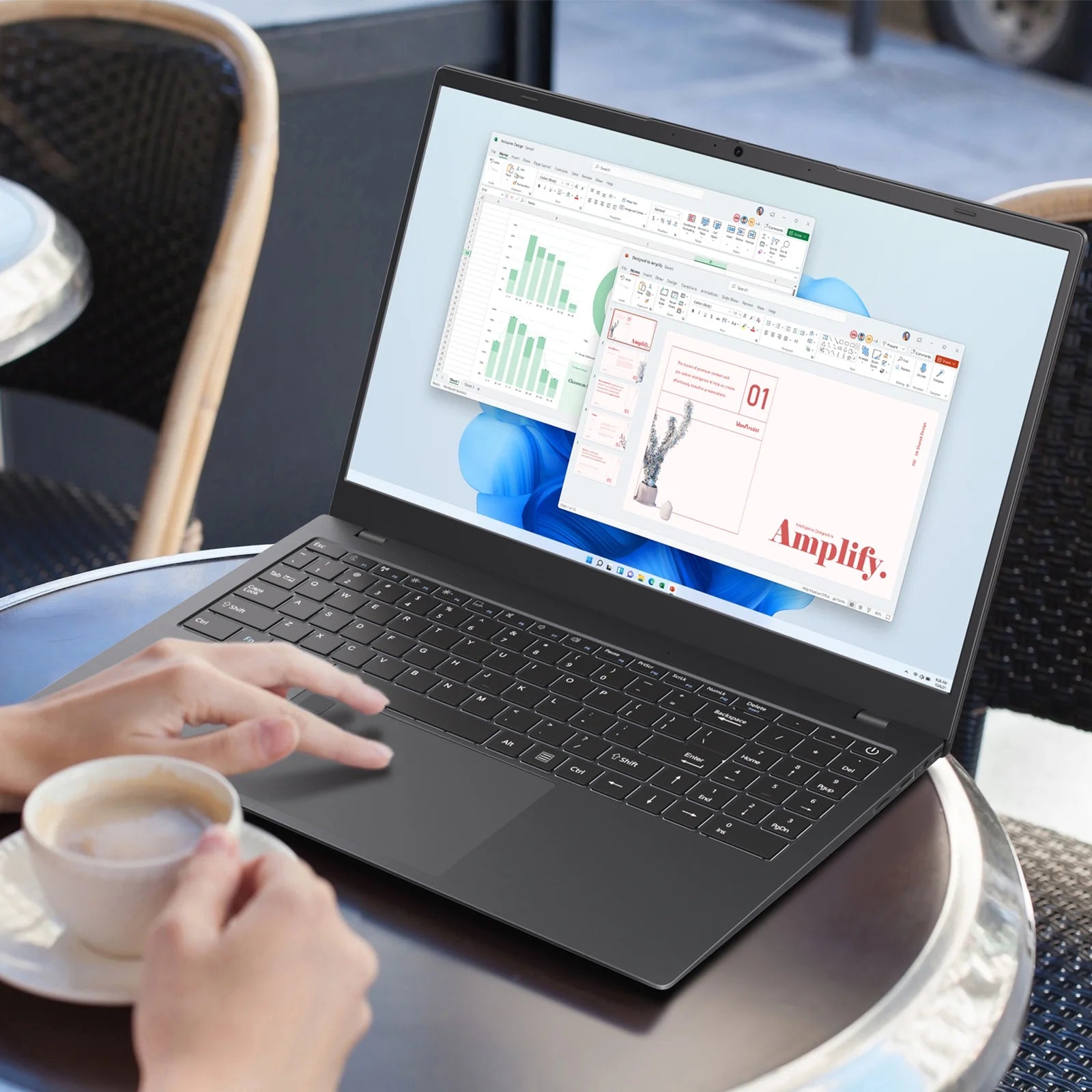 15.6" Windows 11 Pro Laptop, Intel Celeron N5095 up to 2.9Ghz 16GB RAM 512GB SSD, with Office 2024 Fingerprint Backlit Keyboard 1920*1080 IPS FHD Display for Student, Home Office, Business