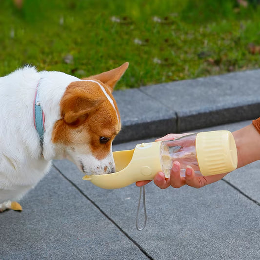 Portable 2 in 1 Pet Dog Water Bottle Dispenser for Small Dogs Cats Walking Leakproof Feeder Containers Bowl Chihuahua Supplies